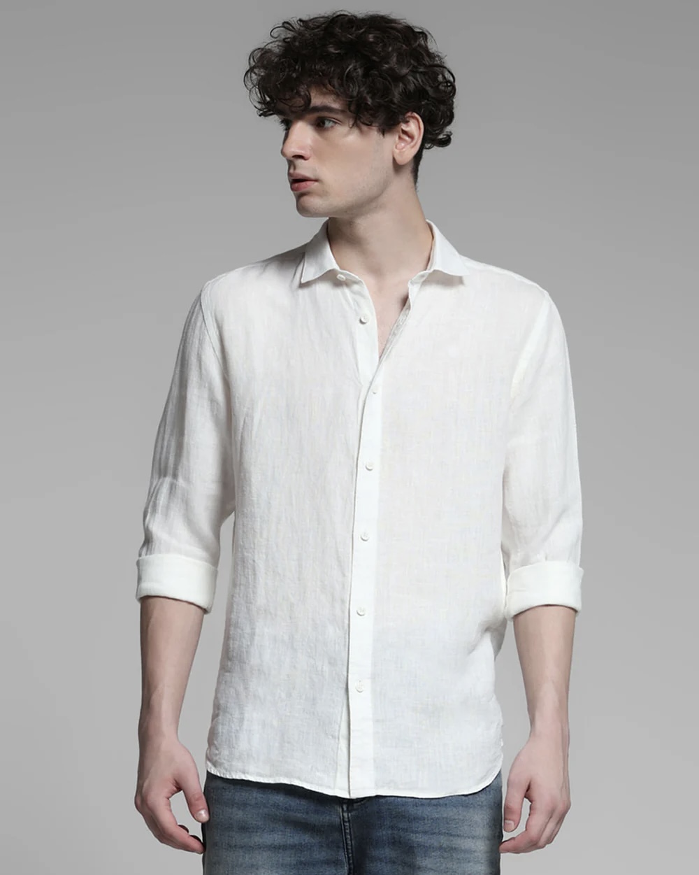 premium linen shirt – white premium linen shirt – white
