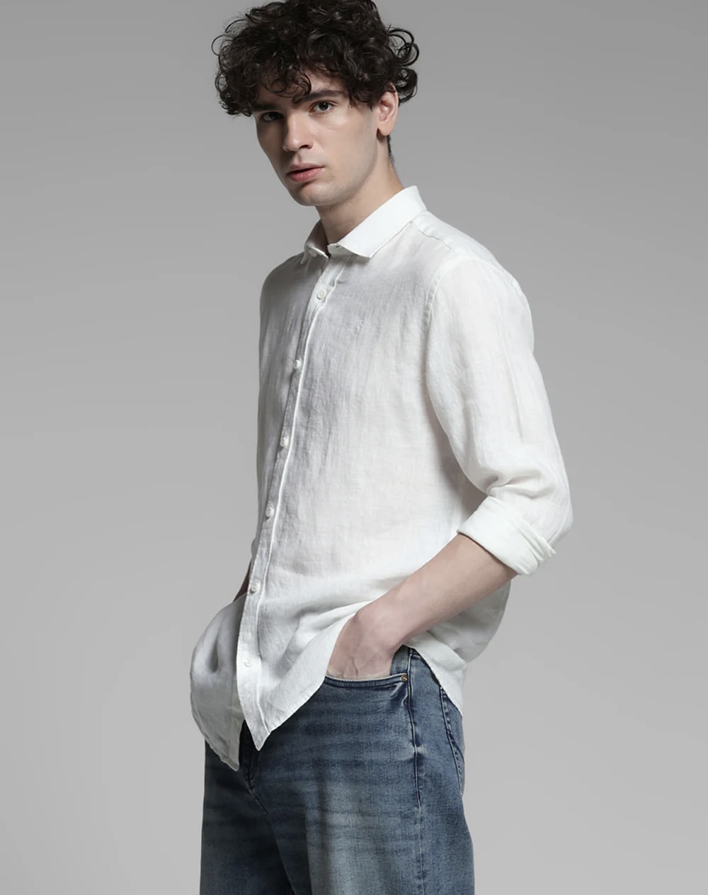 premium linen shirt – white premium linen shirt – white