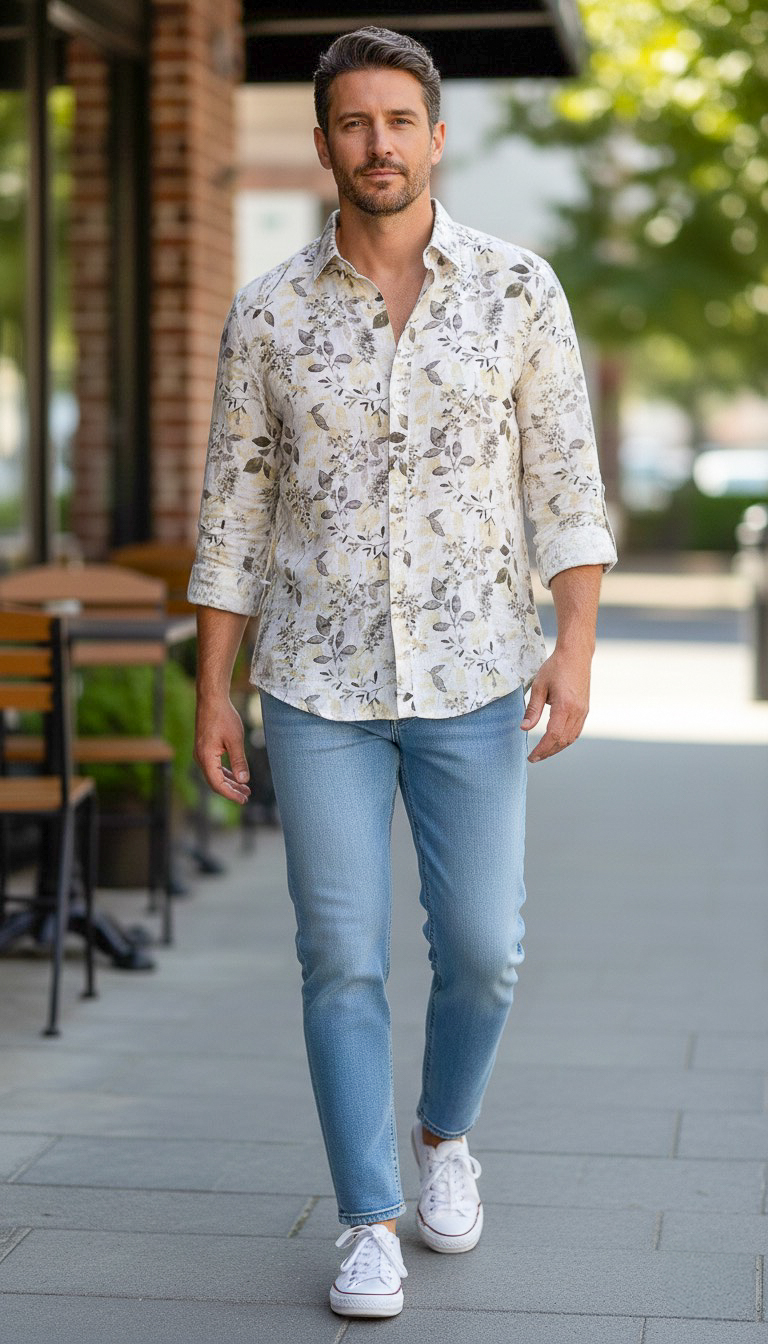 printed linen shirt printed linen shirt
