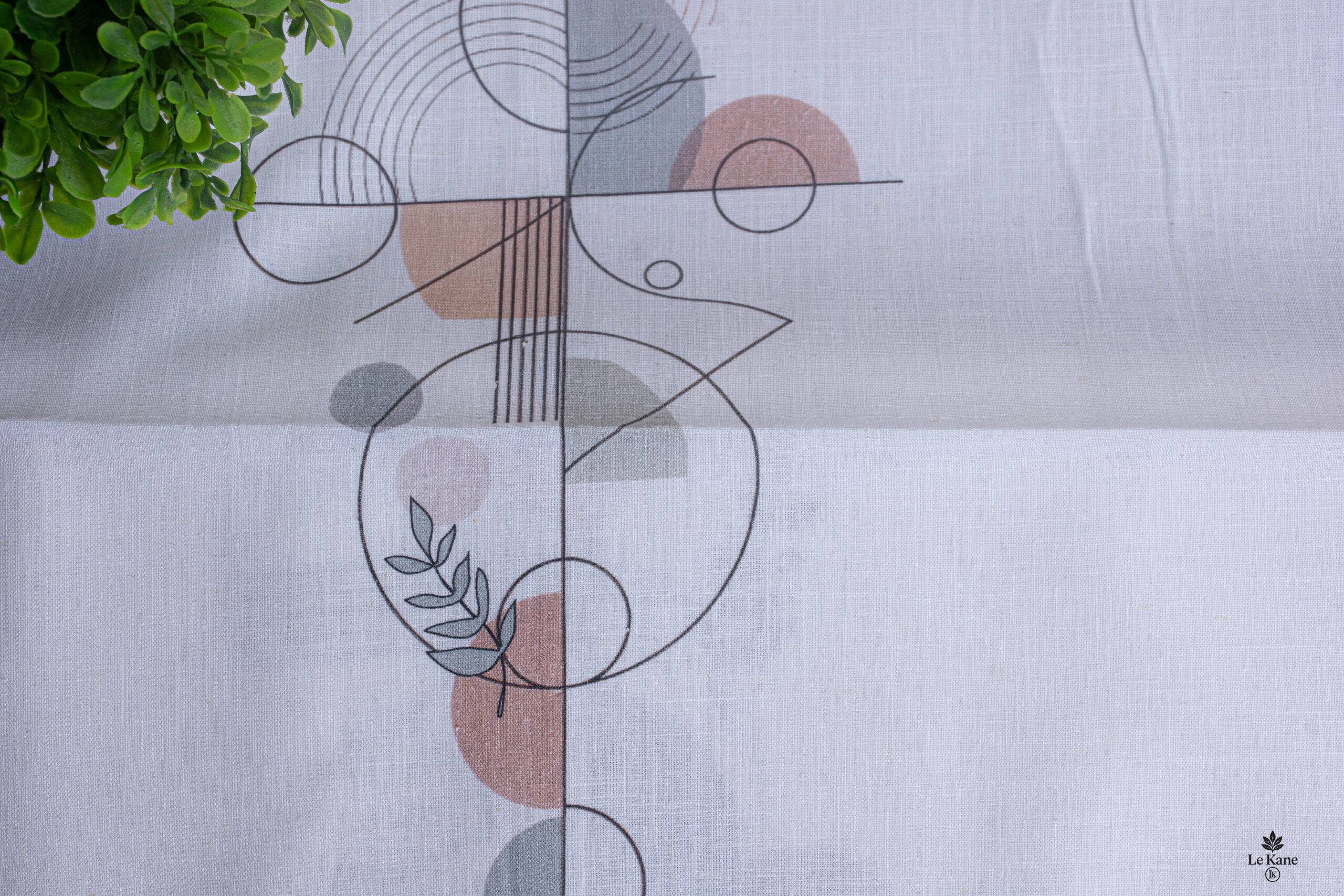 abstract geometry panel print – white & blush beige | 1.6 meter abstract geometry panel print – white & blush beige | 1.6 meter